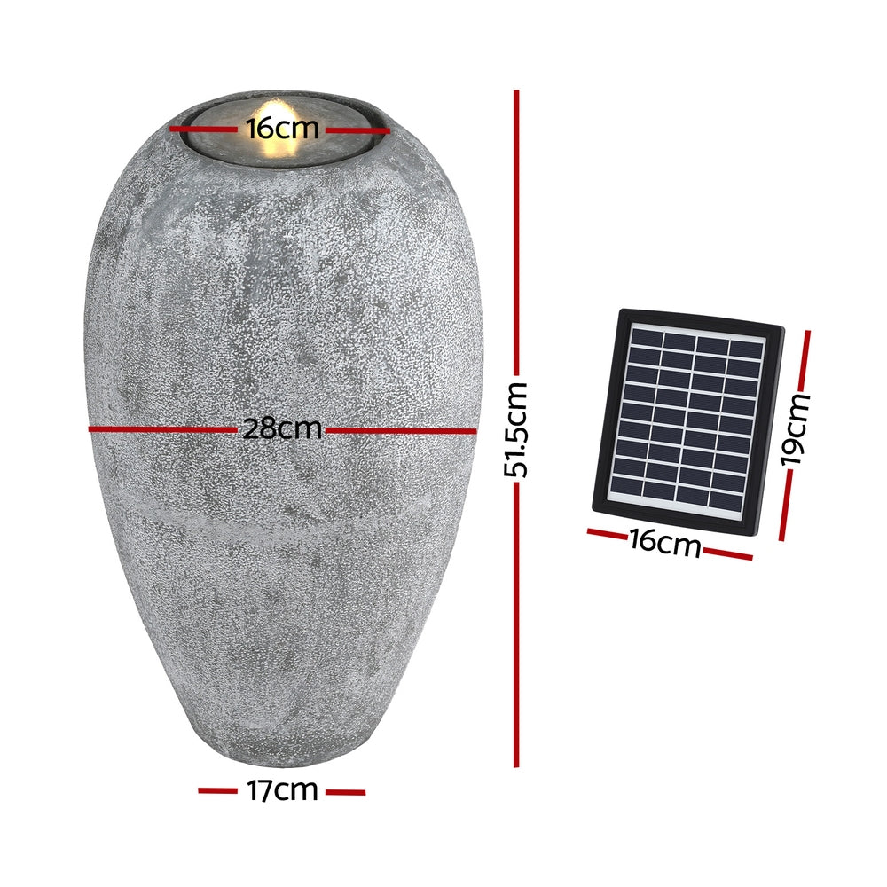 Gardeon Outdoor Solar Fountain LED Lights Beige