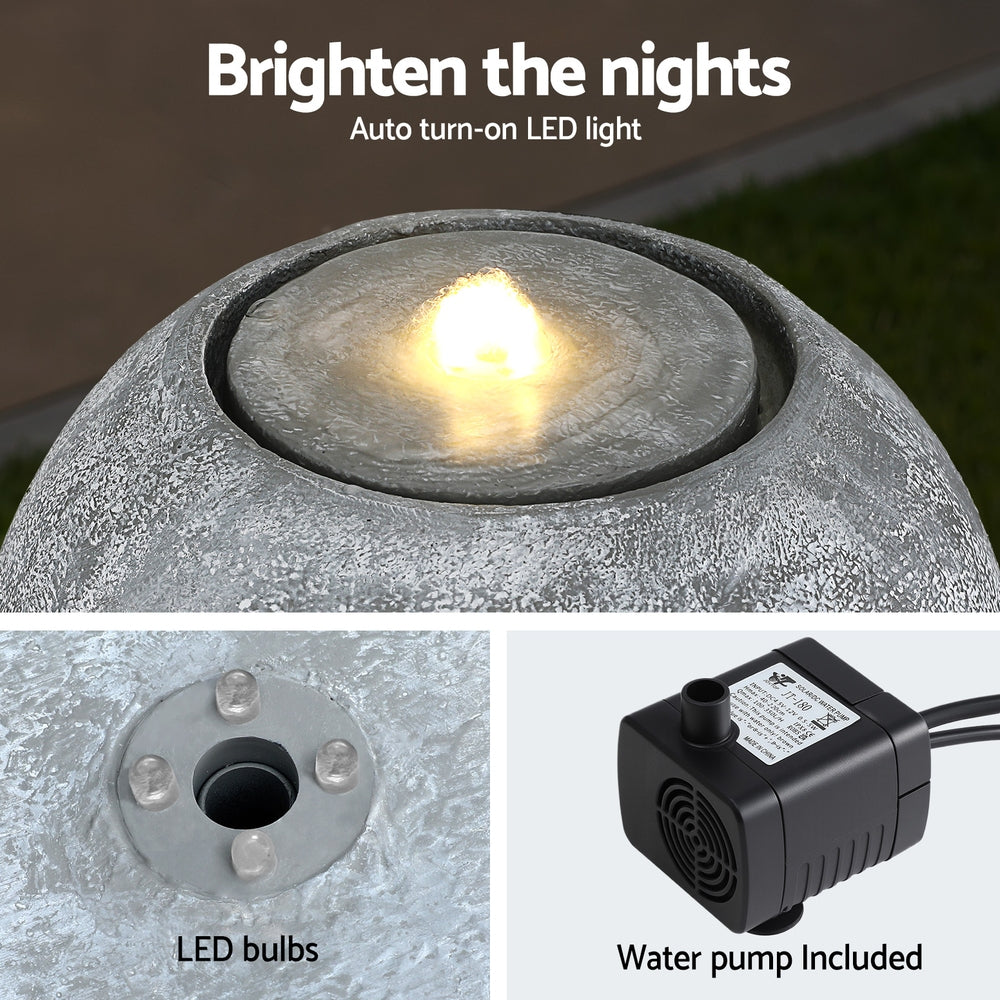 Gardeon Outdoor Solar Fountain LED Lights Beige