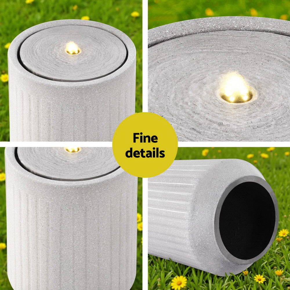 Gardeon Outdoor Solar Fountain Water Feature LED Lights Beige