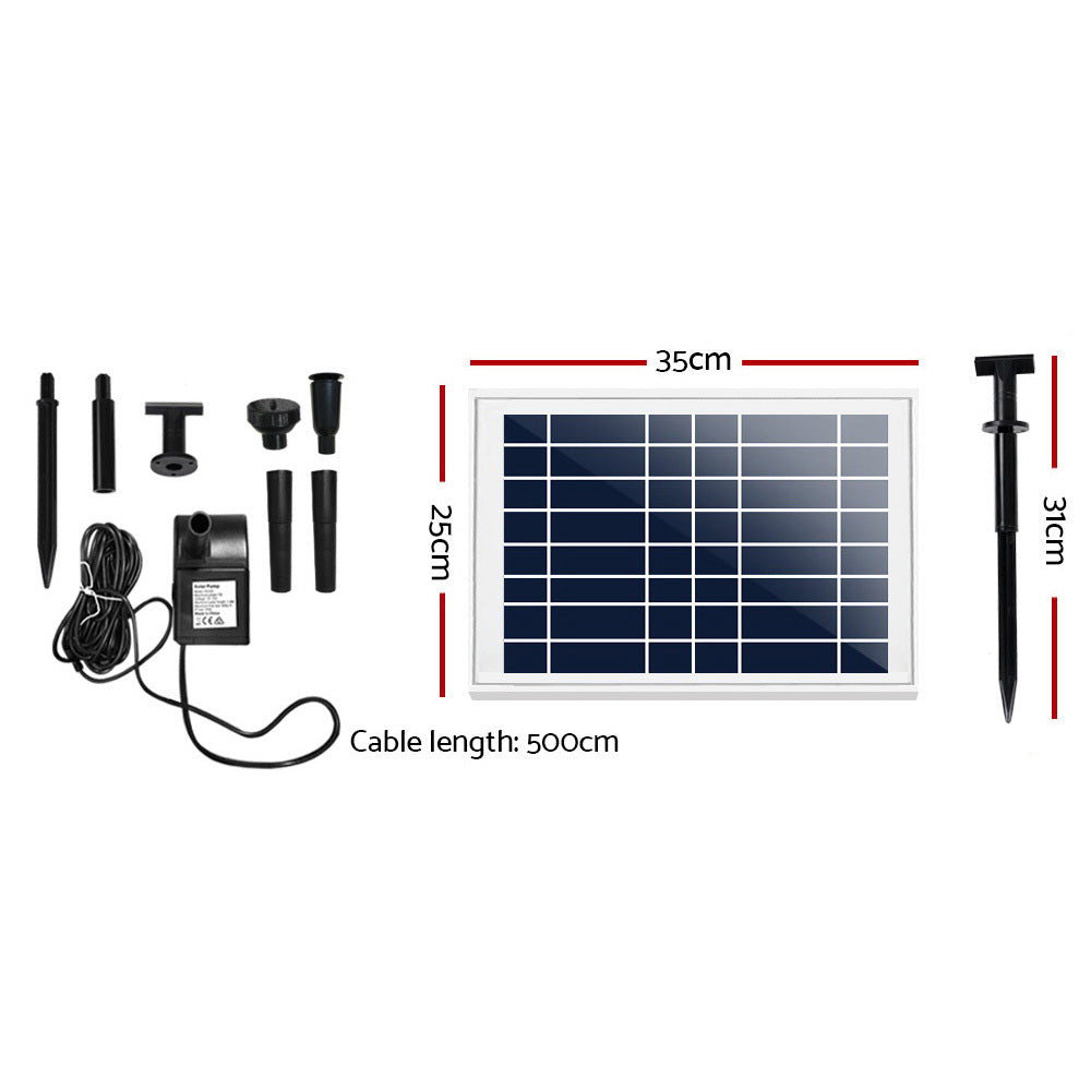 Gardeon Solar Water Fountain Kit Submersible 6.6FT Pump