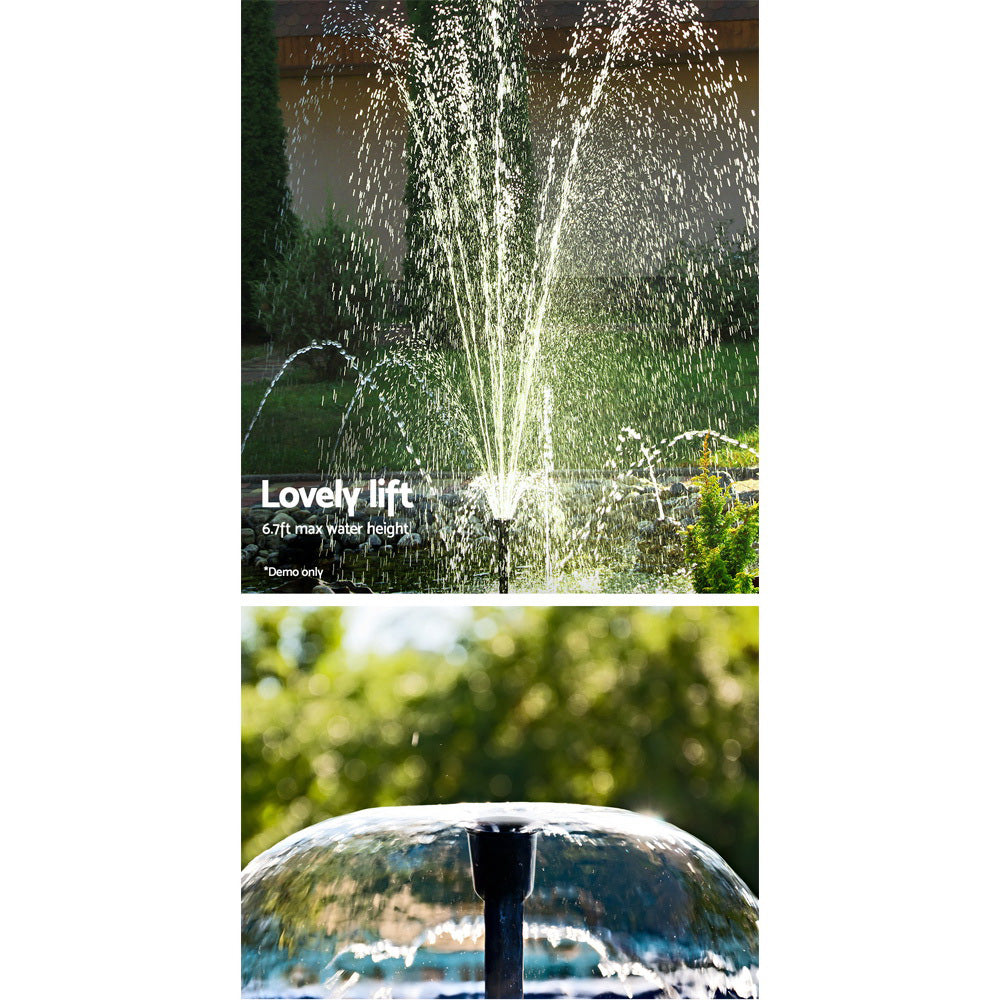 Gardeon Solar Water Fountain Kit Submersible 6.6FT Pump