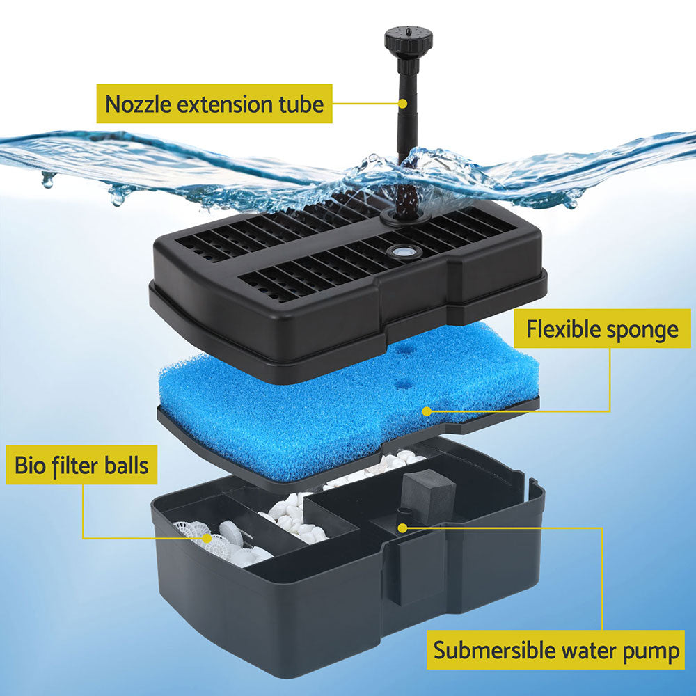 Gardeon 470L/H Solar Pond Fountain Pump Submersible Filter