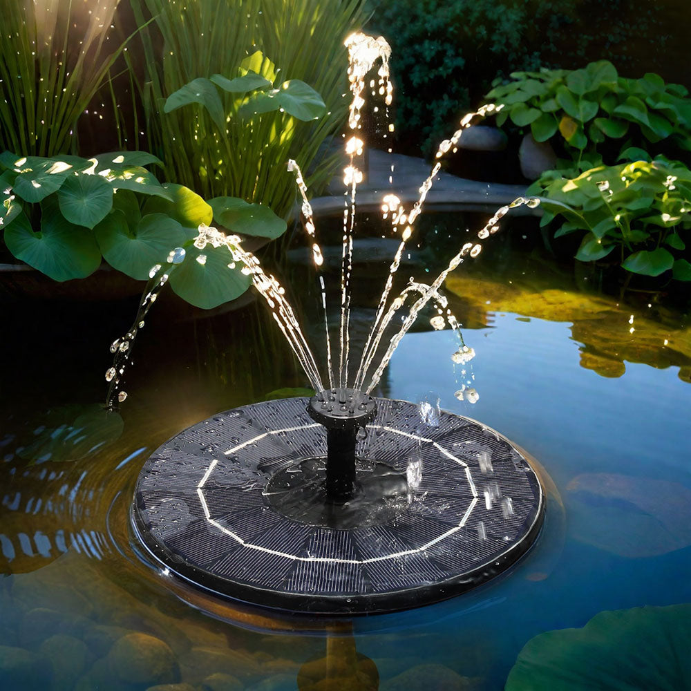 Solar Powered Water Fountain Pump 250L/H, 6 Nozzles - Gardeon