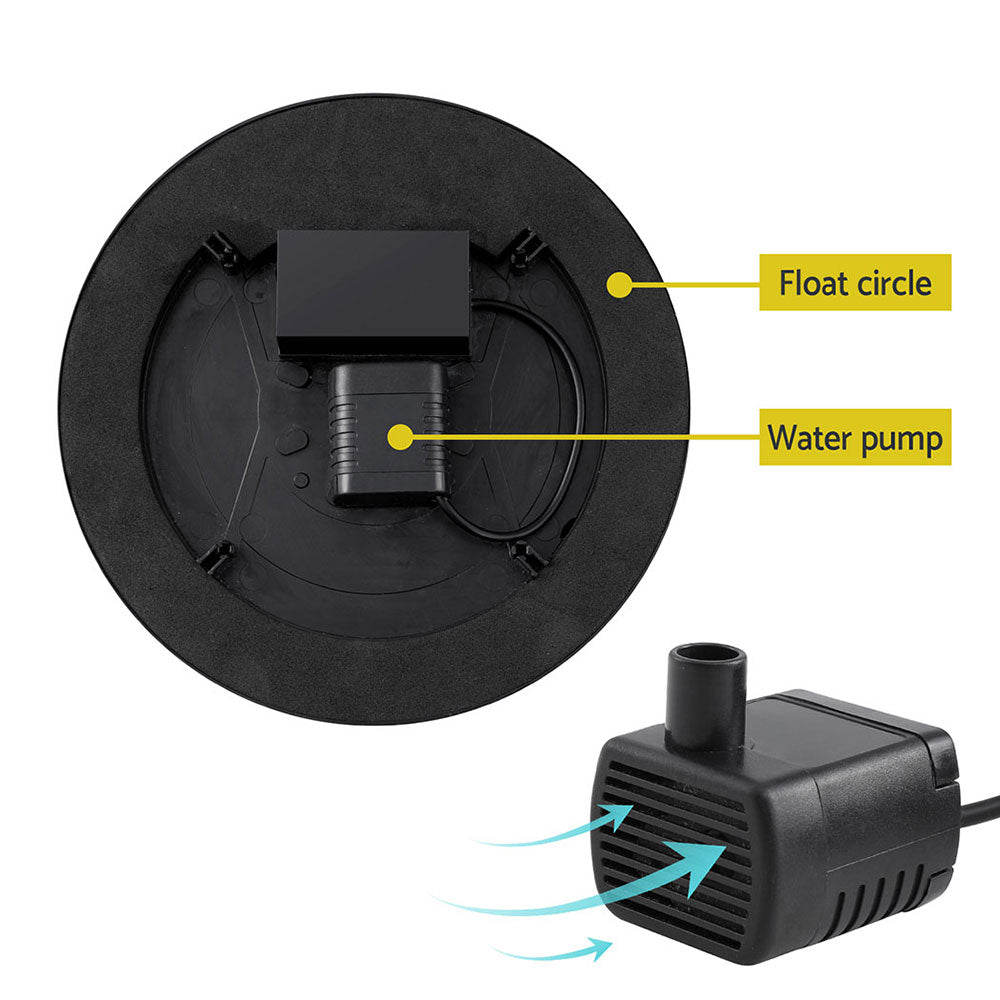 Gardeon 250L/H Solar Pond Fountain Pump Submersible 6 Nozzles