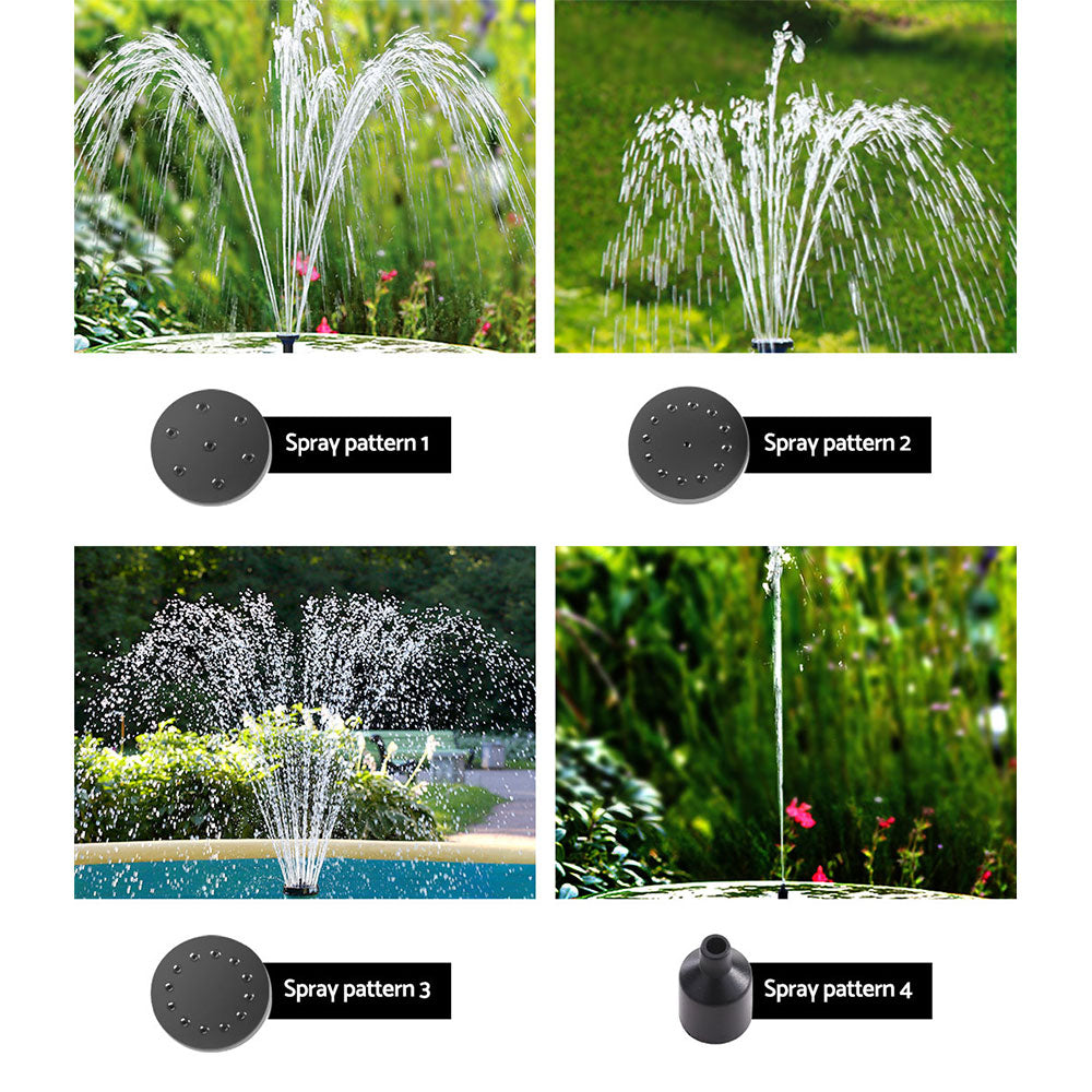 Gardeon 4.4FT Solar Pond Pump Submersible Water Fountain LED Lights