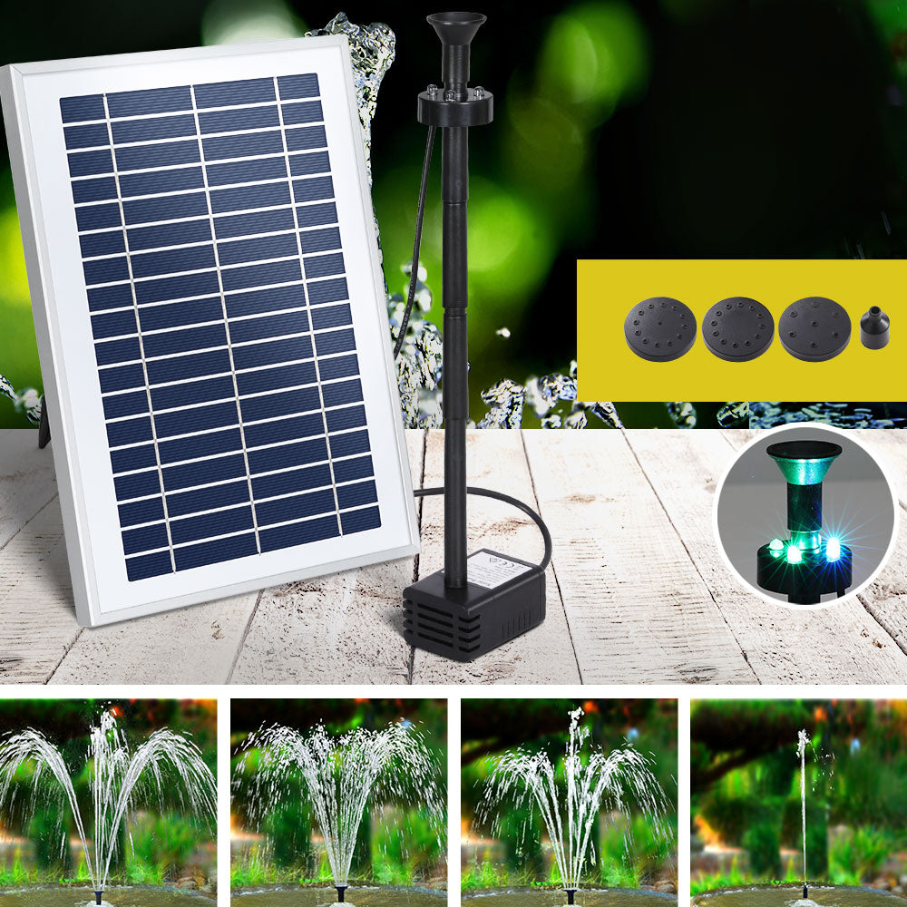 Gardeon 4.4FT Solar Pond Pump Submersible Water Fountain LED Lights