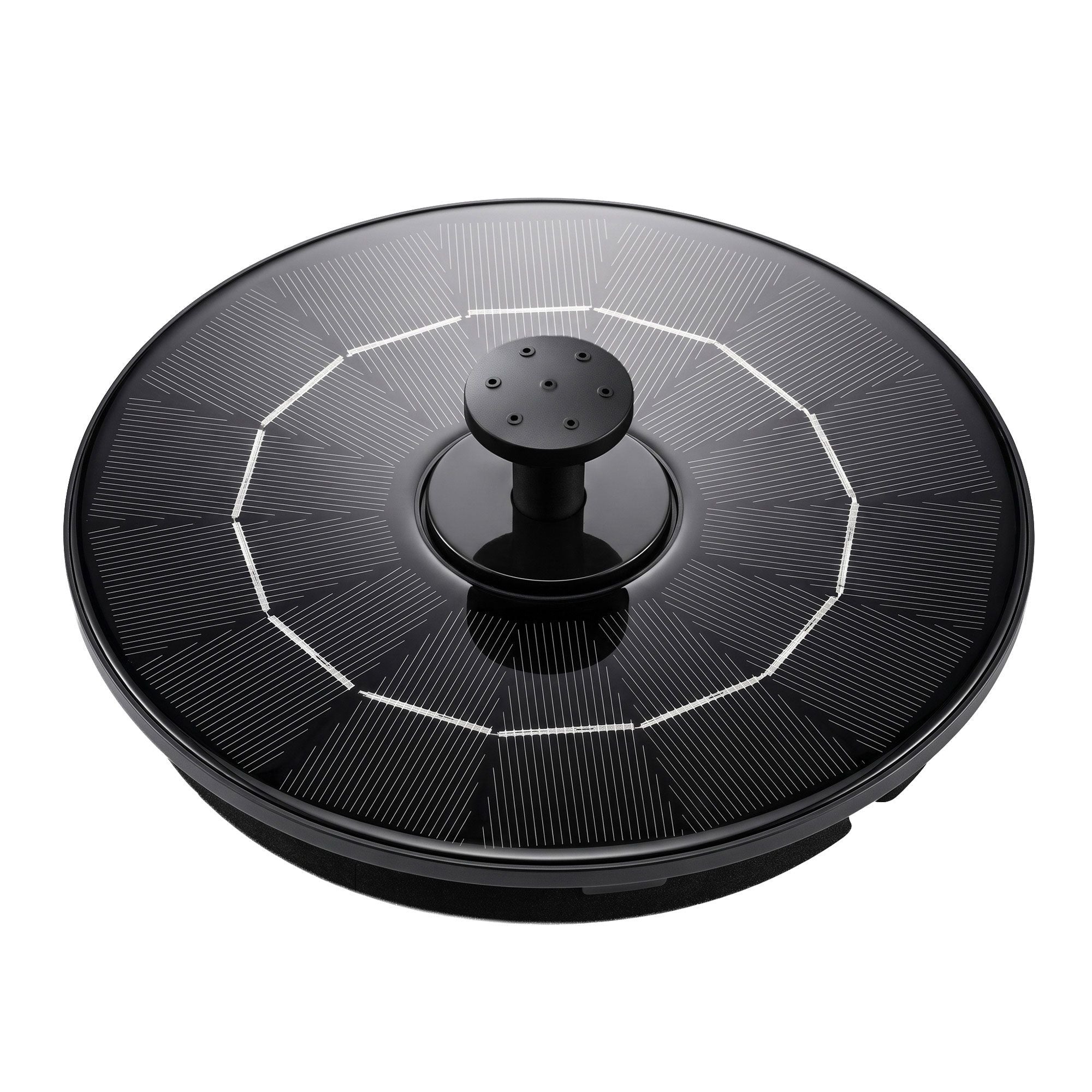 Gardeon Solar Fountain Pump Bird Bath Water Feature 17cm 165L/h Flow Black