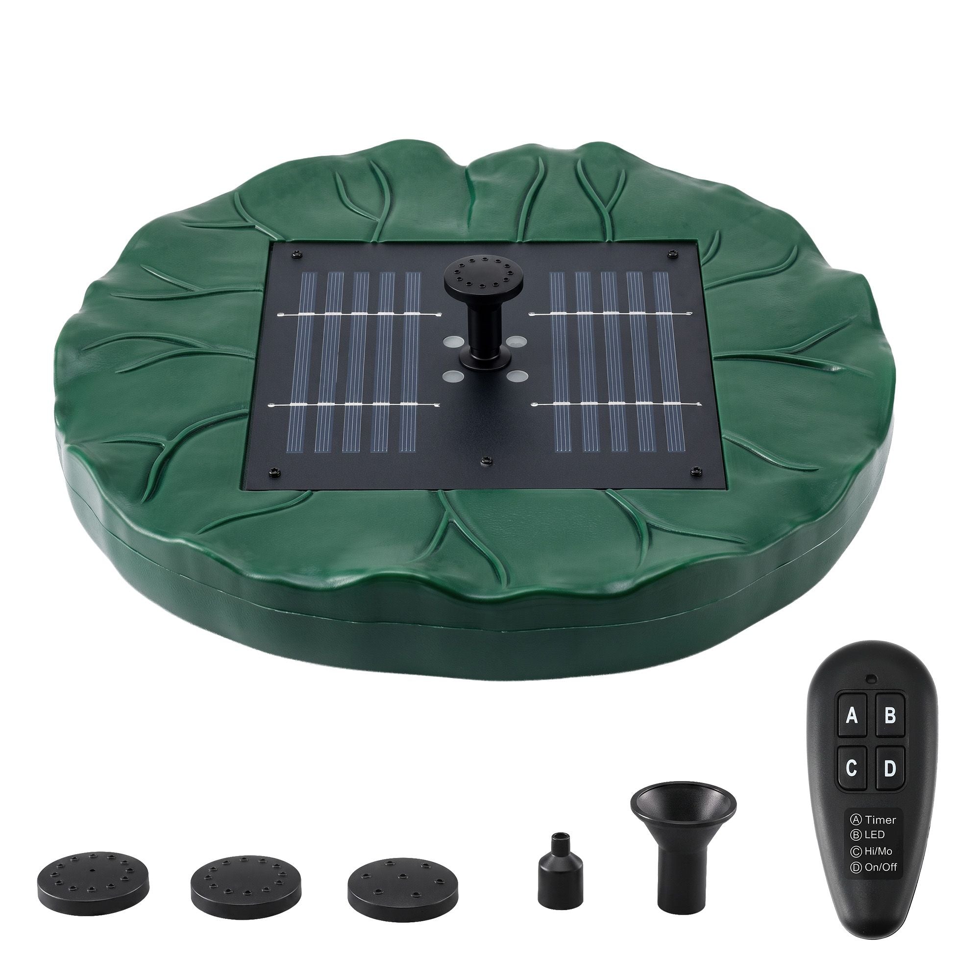 Gardeon Solar Fountain Pumps Bird Bath Floating Lotus Desig Water Feature 31cm