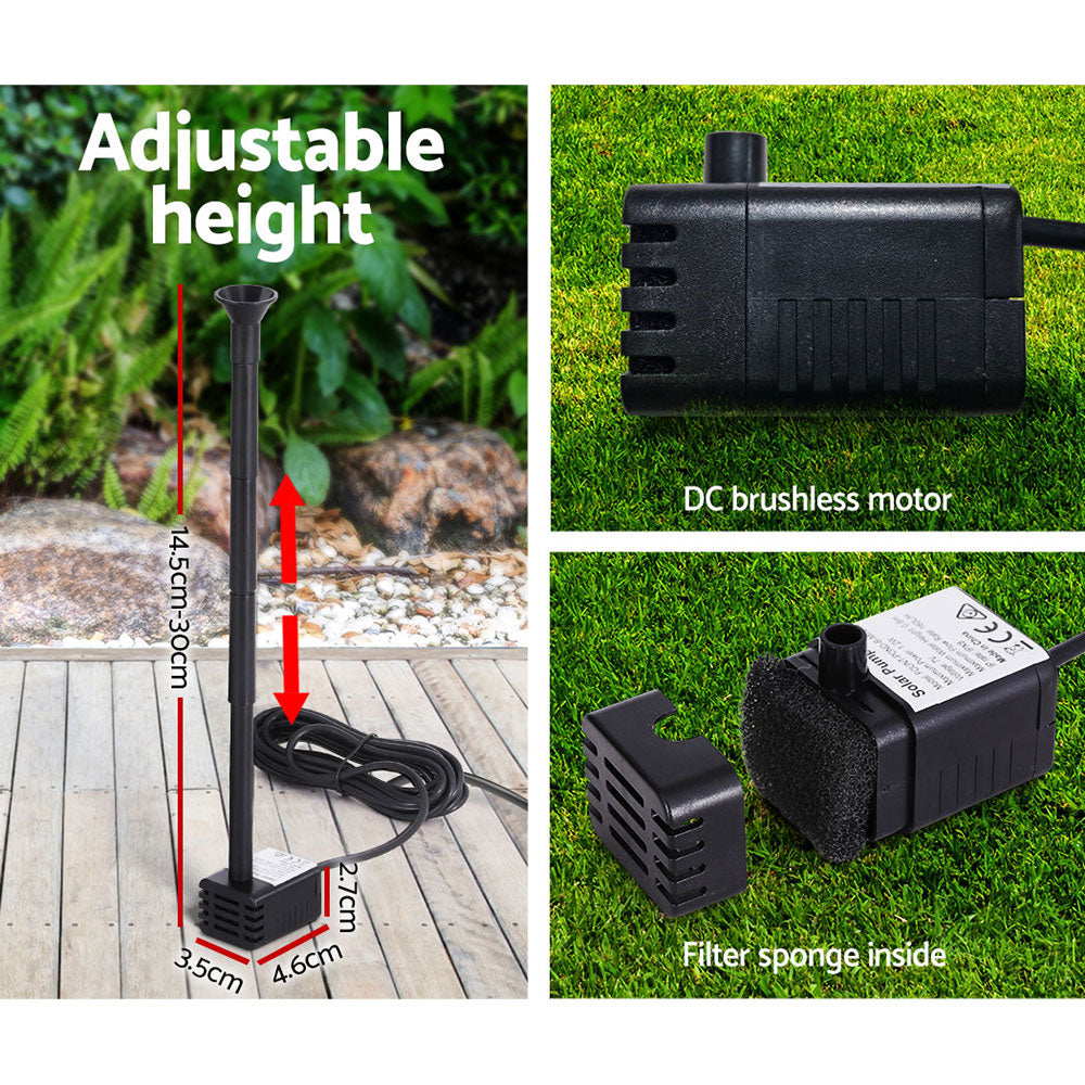 Gardeon 2.6FT Solar Pond Pump Submersible Water Fountain Kit