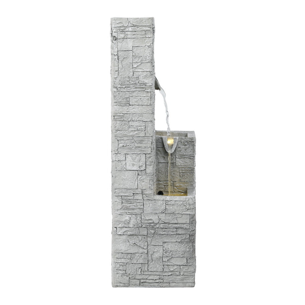 Gardeon 4-Tier Solar Fountain Water Feature Indoor Outdoor Beige