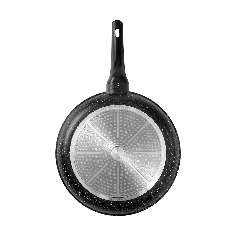 5-Star Chef 30cm Non-Stick Cast Aluminium Frying Pan Black