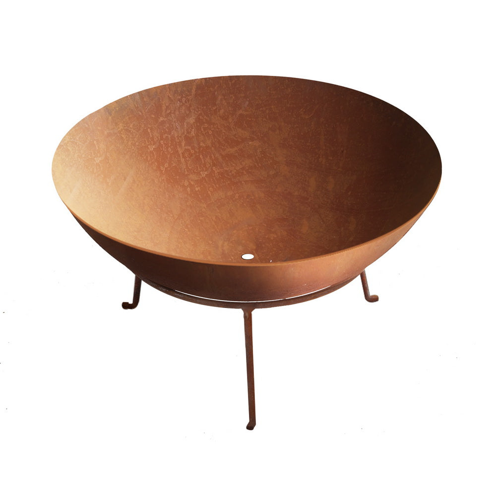 Grillz 70cm Fire Pit Cast Iron Rustic