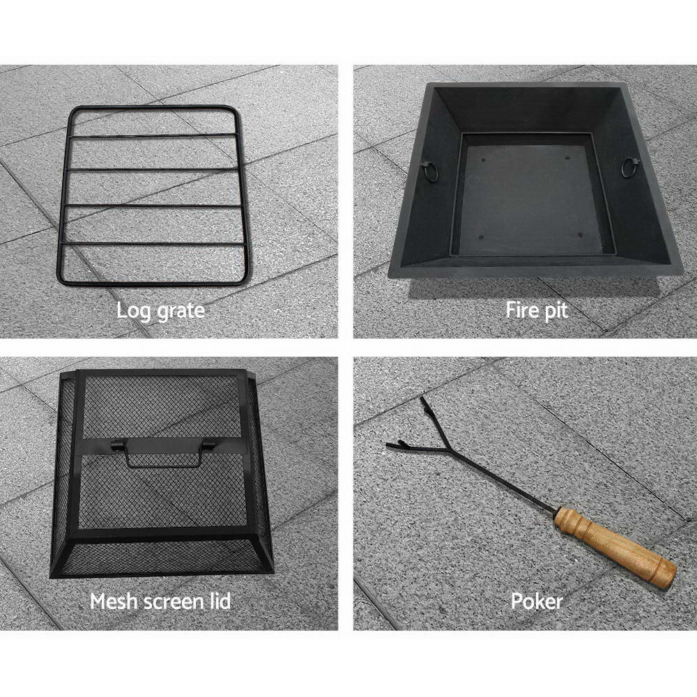 Cheswick 55cm Fire Pit Table Faux Stone