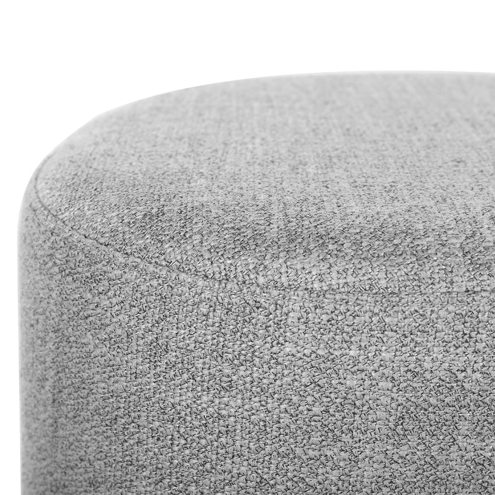 Gladstone Square Ottoman Footstool Linen Grey