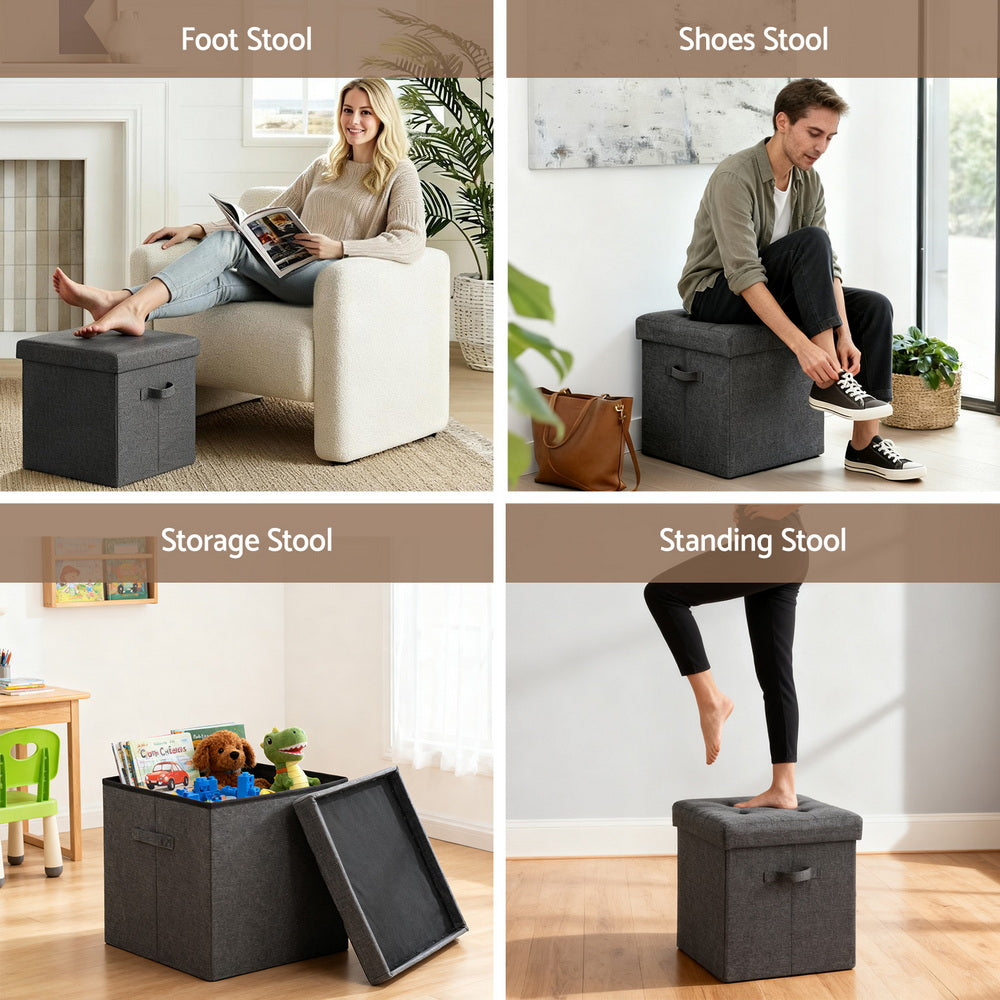 Artiss Storage Ottoman Rest Foot Stool Foldable