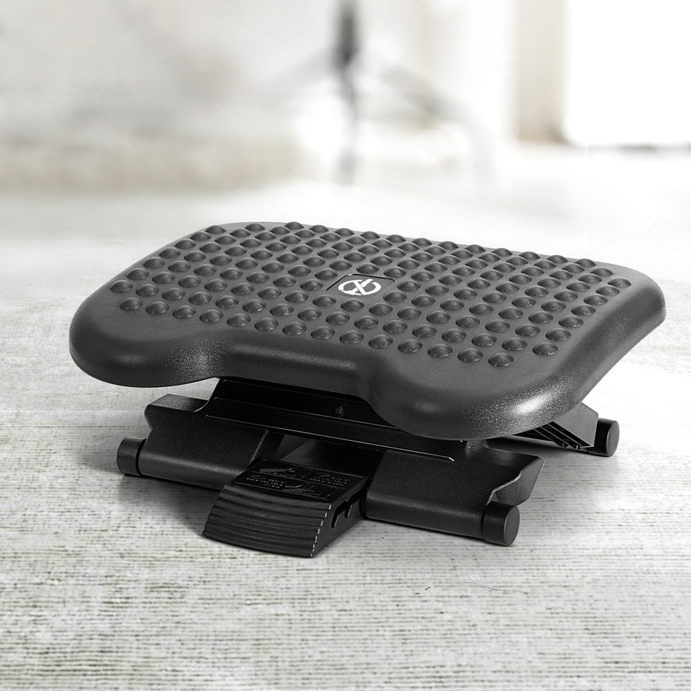 Artiss Under Desk Footrest Angle Adjustable Office Stool Black