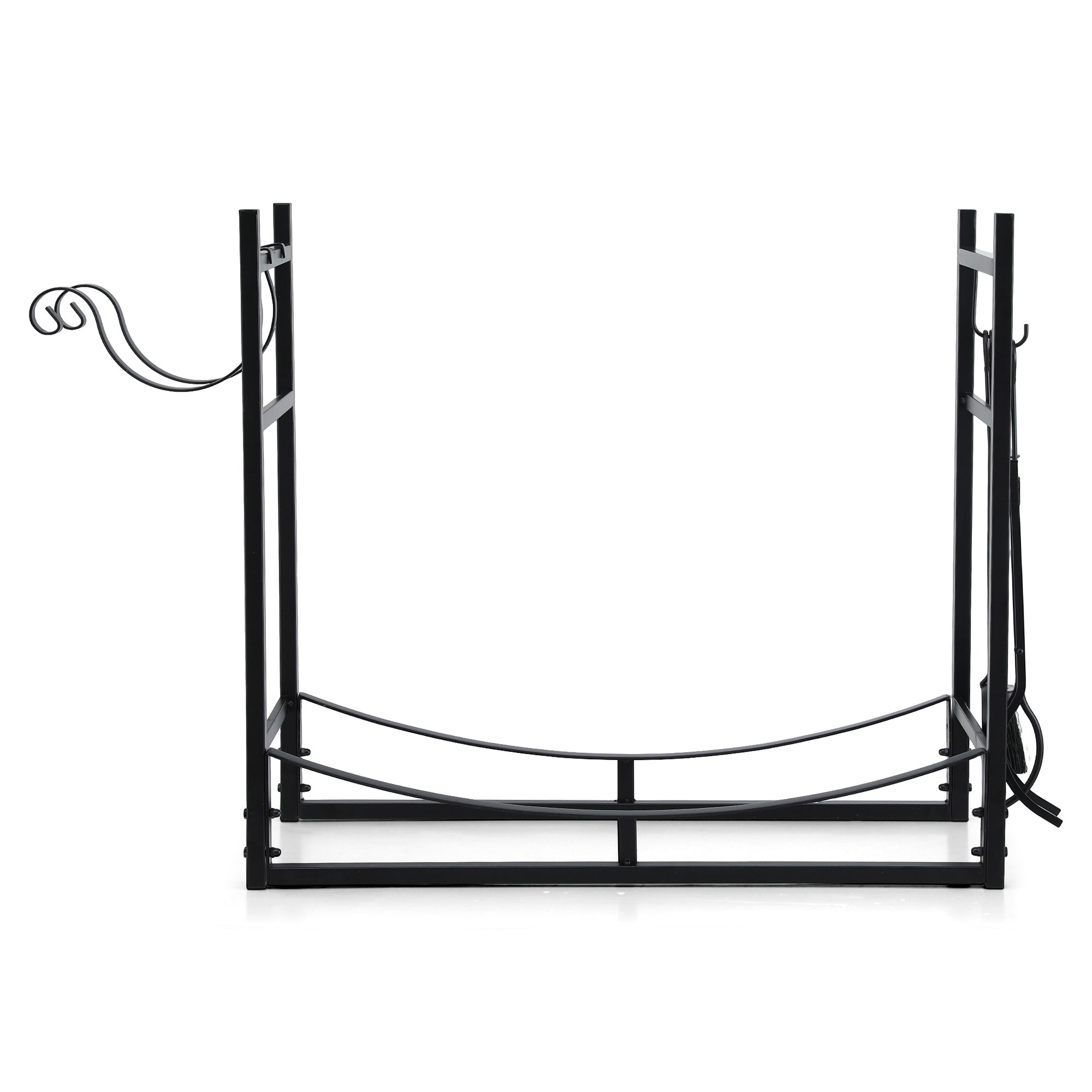 Gardeon Firewood Rack 84cm Wood Rack Firewood Storage Indoor Outdoor Black