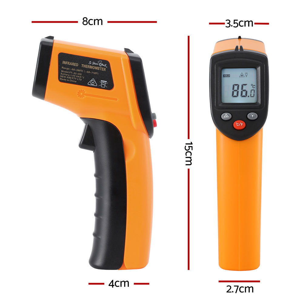 5-Star Chef Digital Infrared Food Thermometer BBQ Pizza Smoker