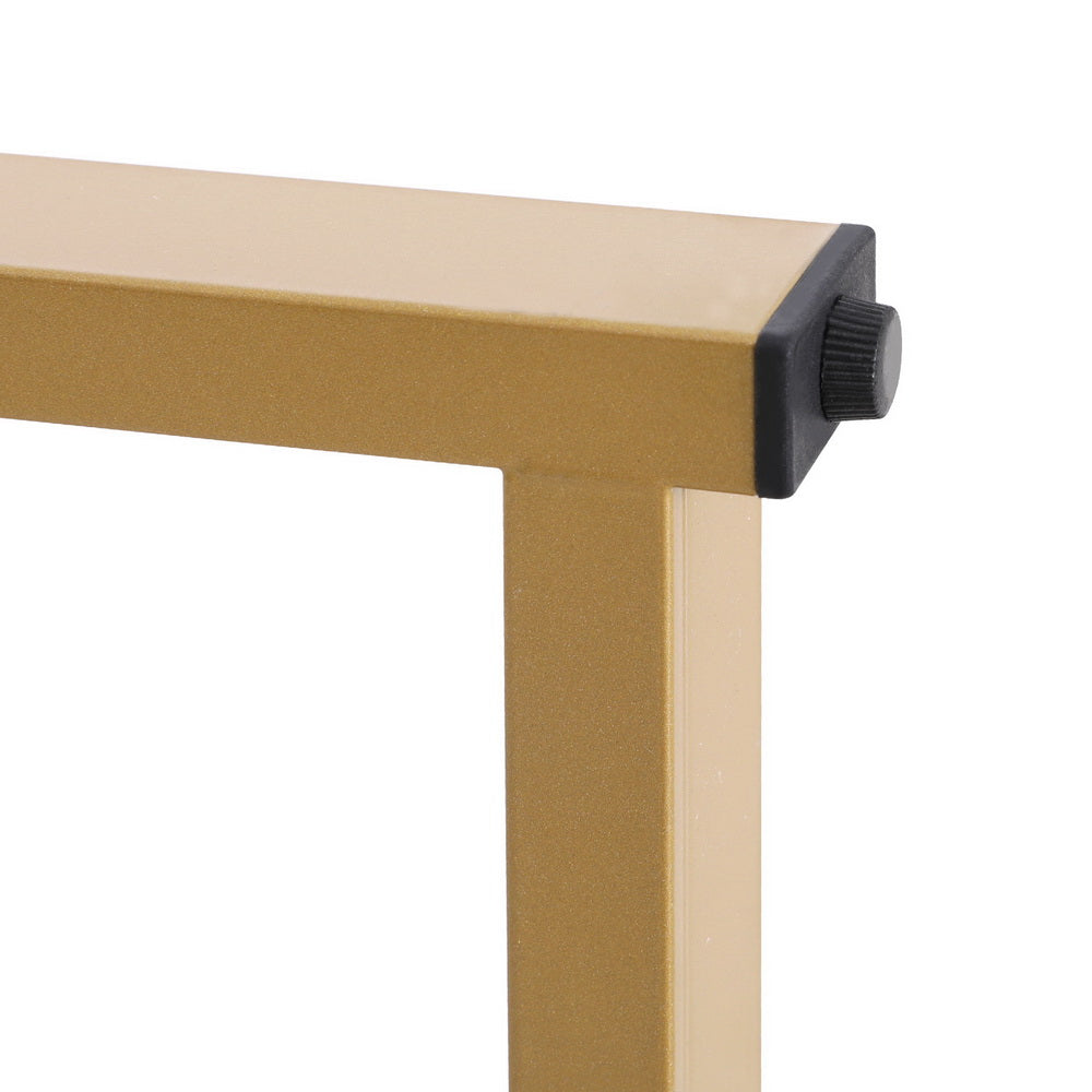 Blair 150cm Bar Table Wine Rack Storage Shelf White Gold