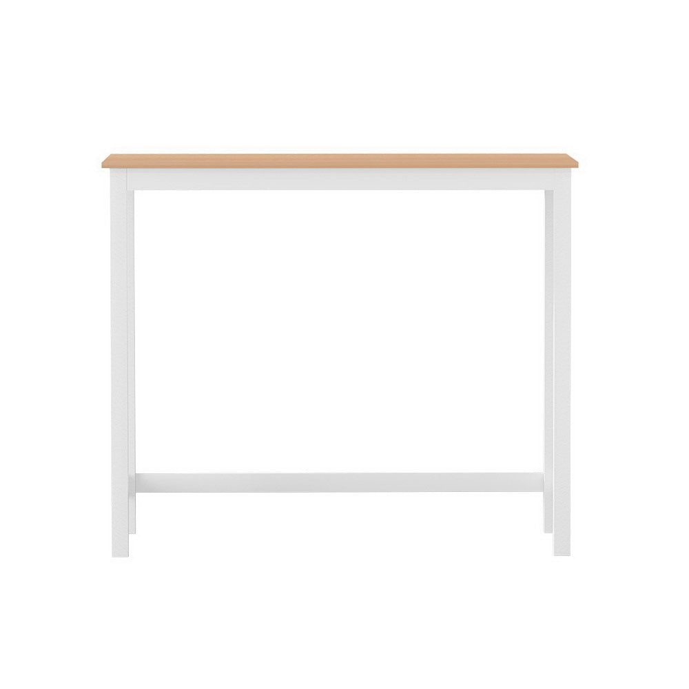 Ari 108cm Rectangular Bar Table Pine & White