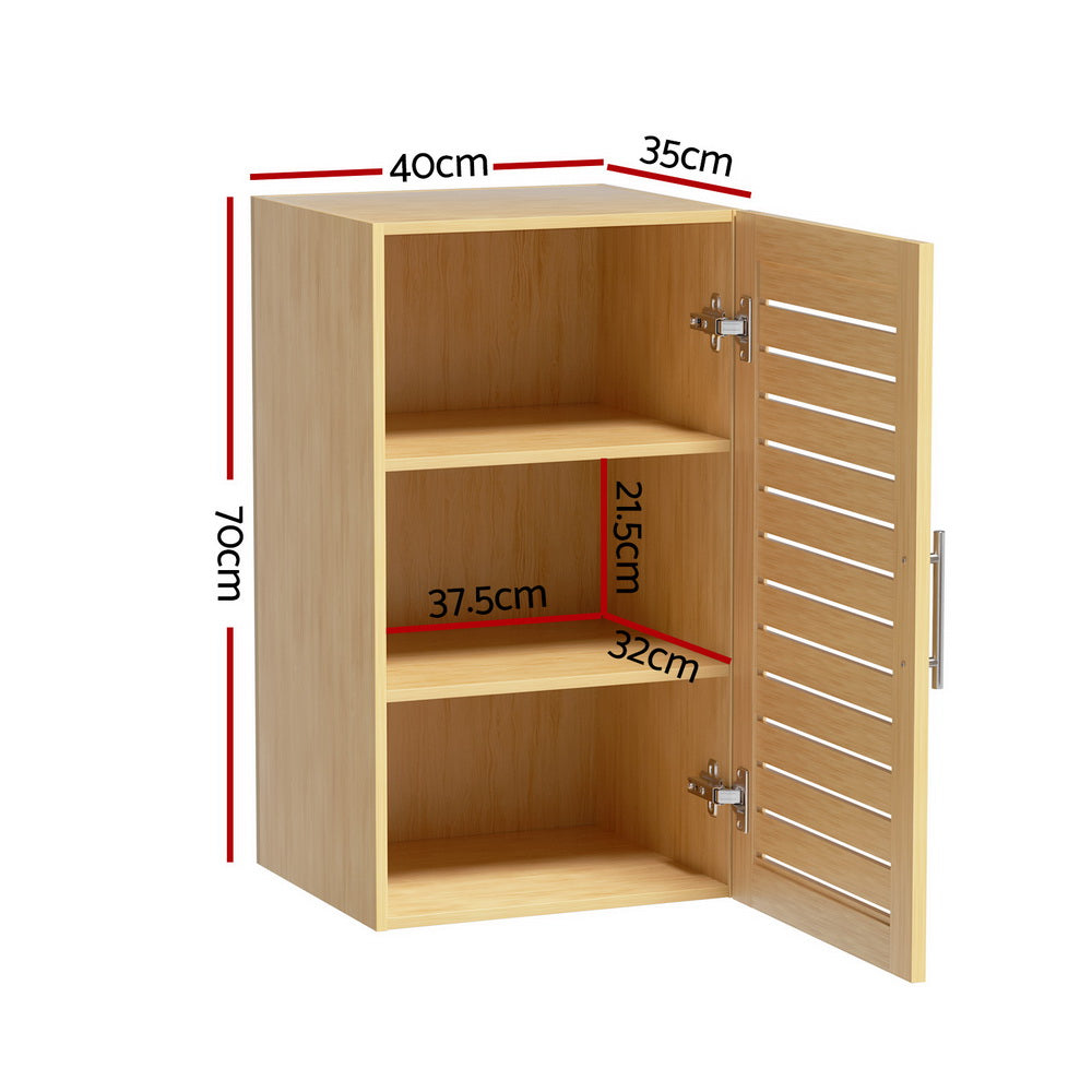 JILL 70cm Wall Mounted Bathroom Storage Cabinet Oak