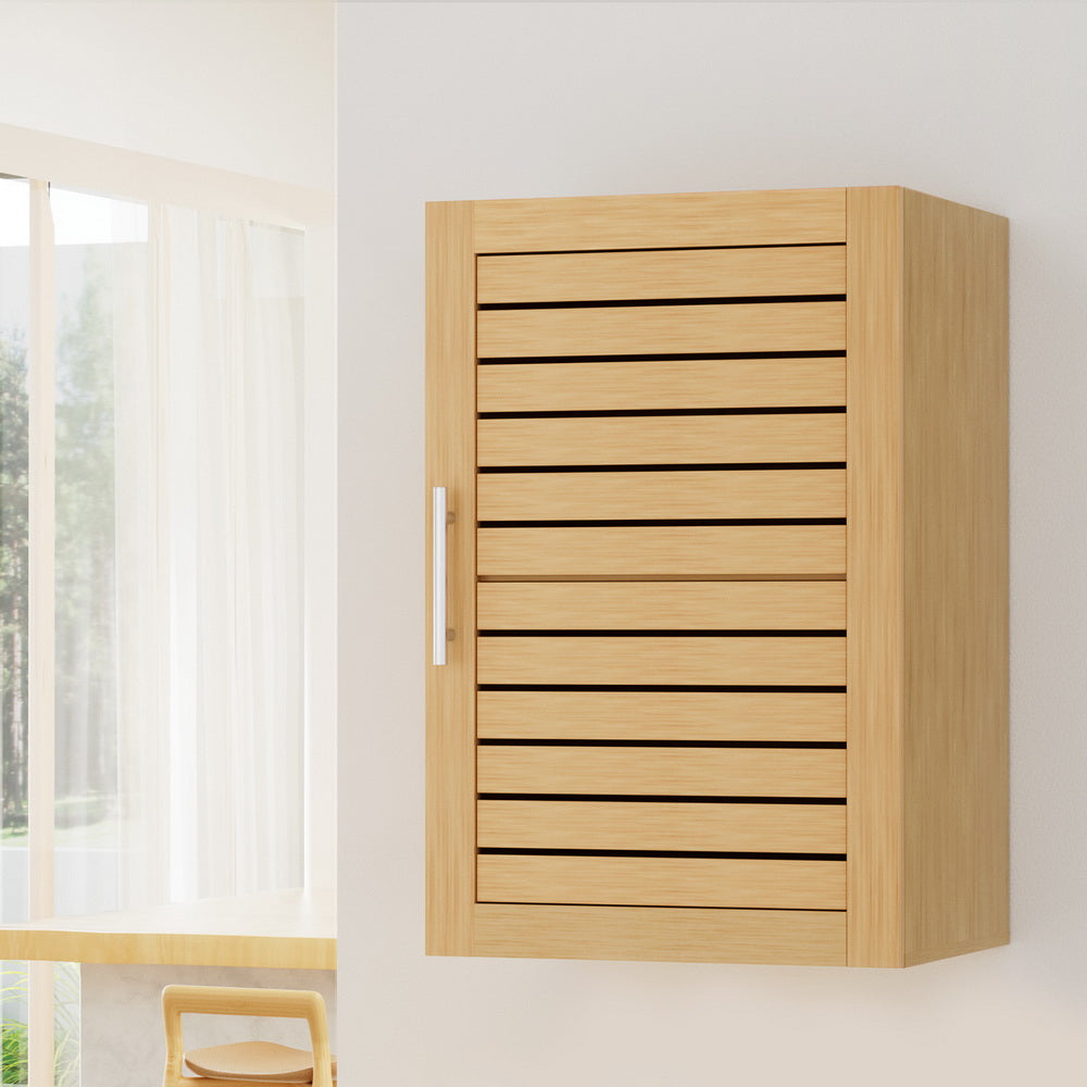Artiss Bathroom Storage Cabinet 70cm wooden 2 Tier Shelf Wall Mounted JILL