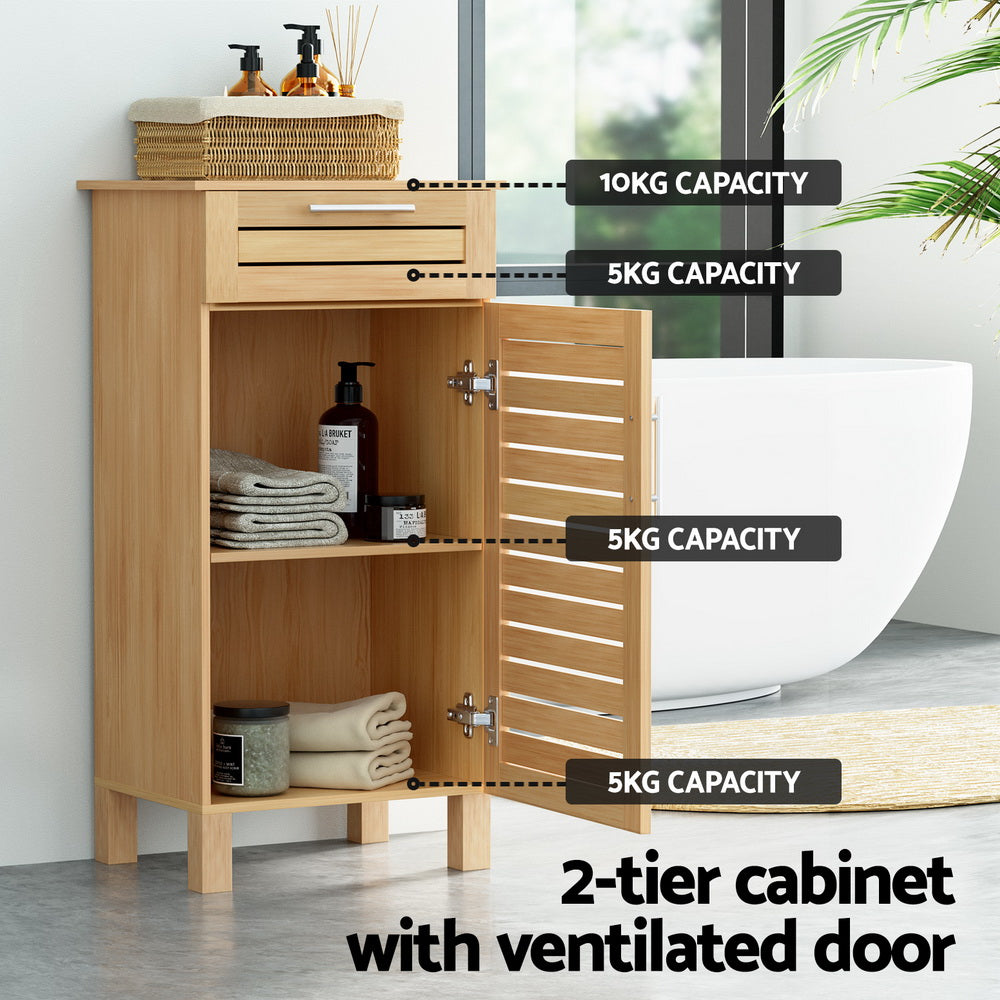 JILL 90cm Bathroom Storage Cabinet Oak