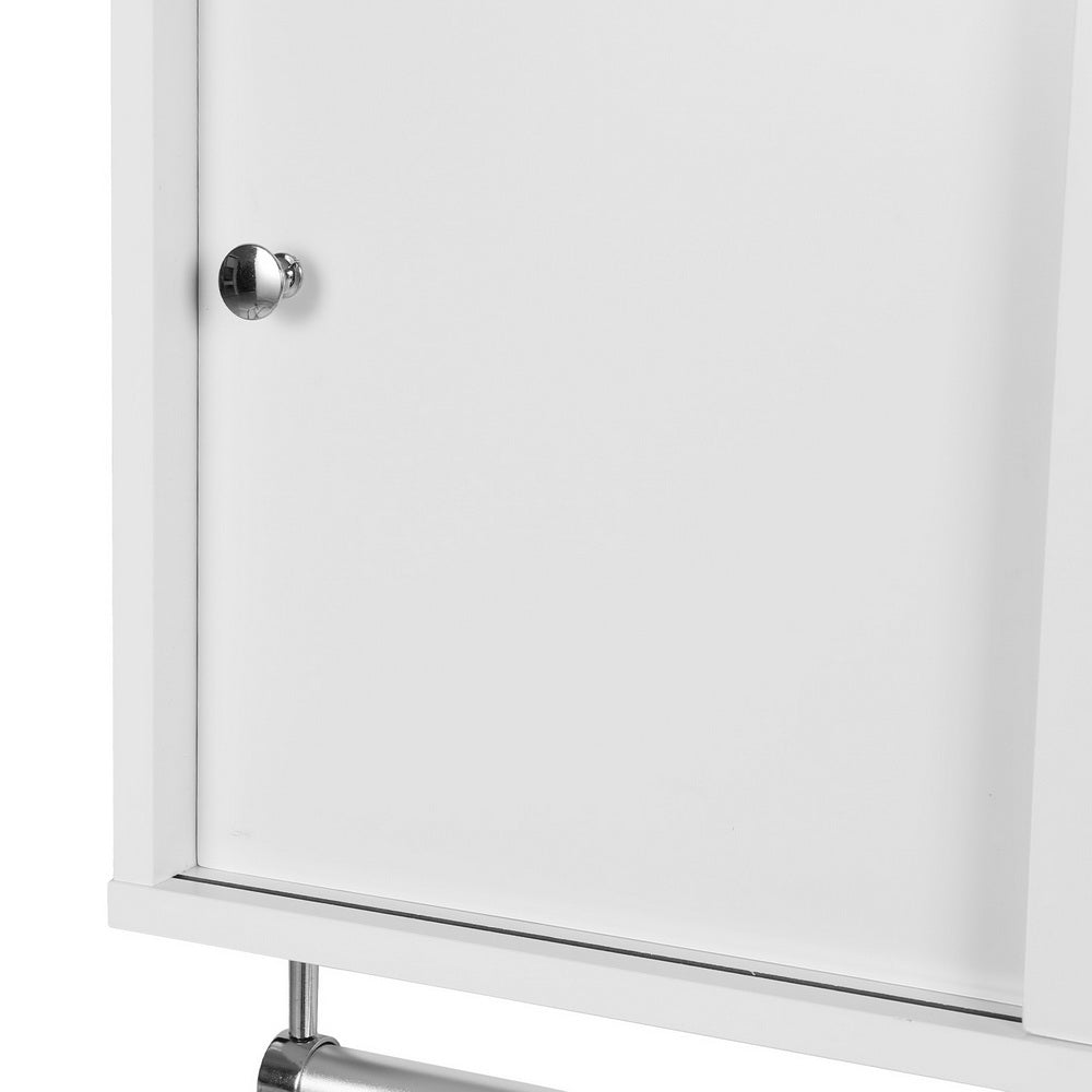 Artiss Wall-Mount Bathroom Storage Cabinet White MDF