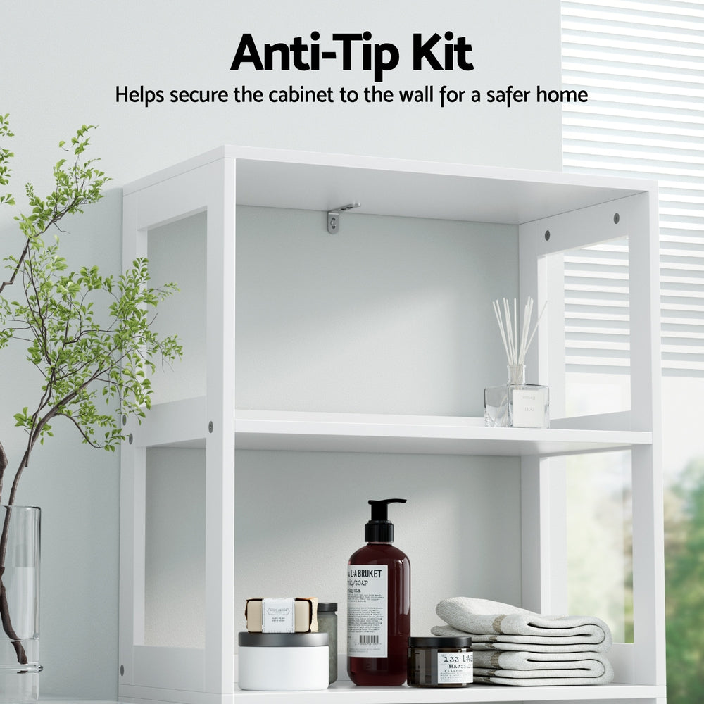 Artiss White Bathroom Storage Cabinet 2 Drawers 3 Shelves 2 Doors
