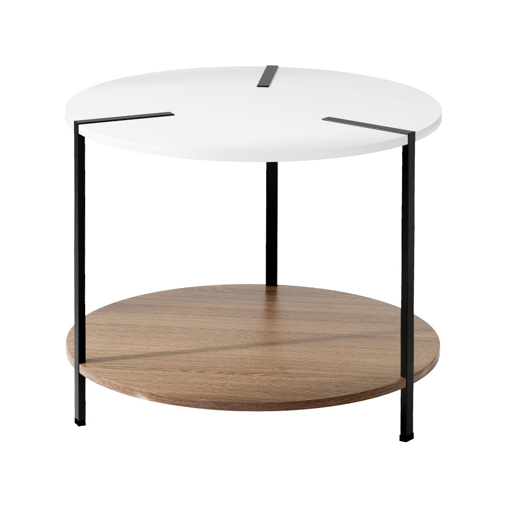 Cedric Round Coffee Table White Pine
