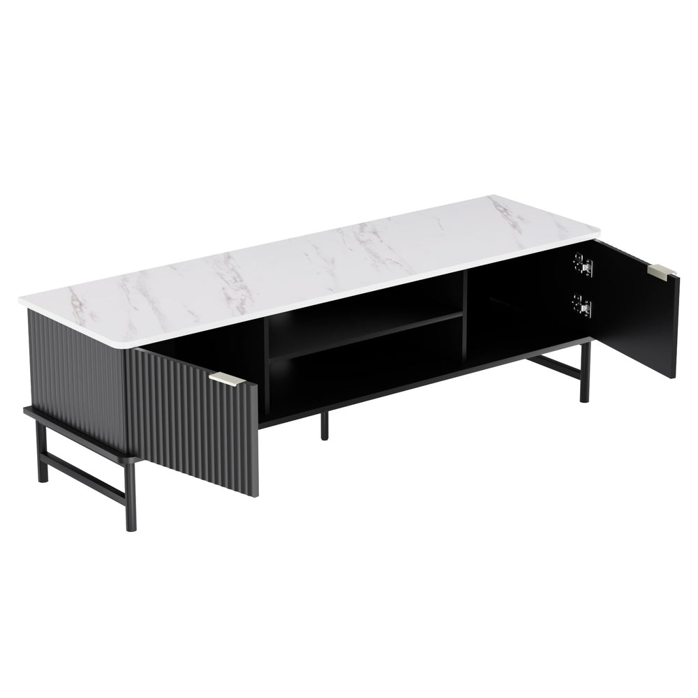 Kaisu 140cm Entertainment Unit TV Cabinet White/Black