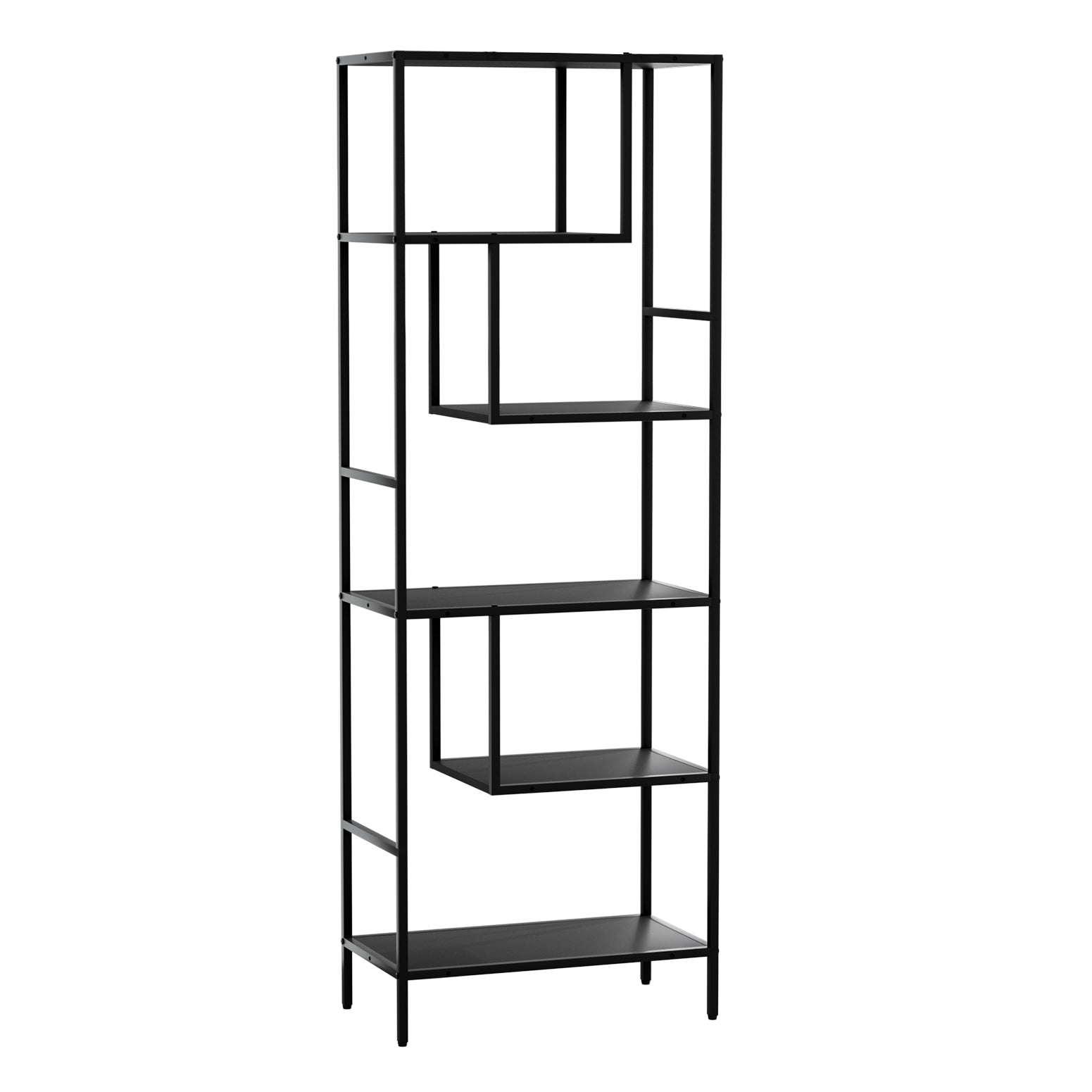 Rhys 5-Tier Bookshelf Black