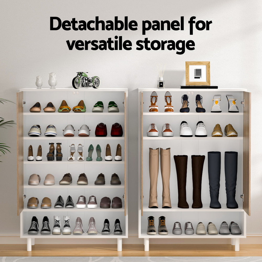 Artiss 6-Tier Shoe Rack Cabinet 24 Pairs White