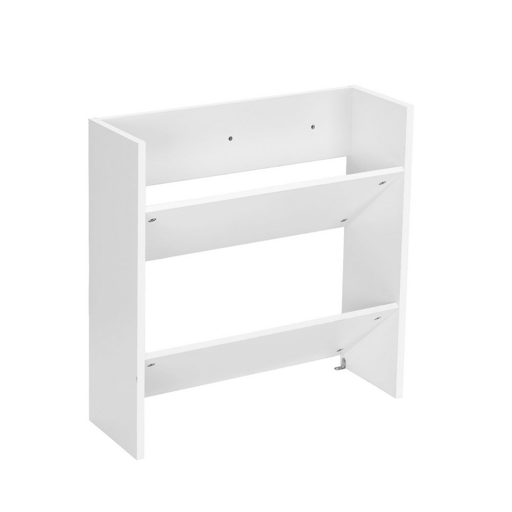 Artiss 2-Tier Shoe Rack Wall Mounted White (Set of 2)