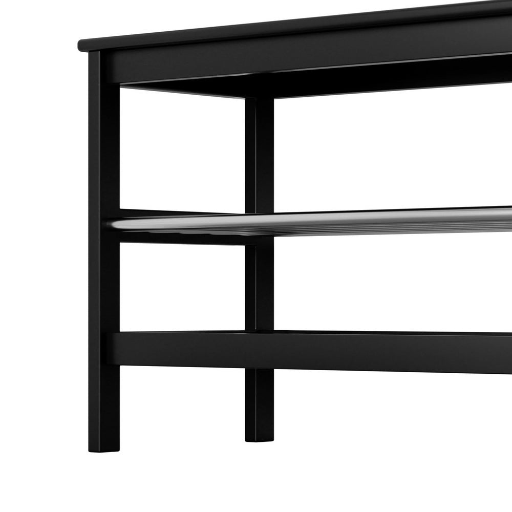 Kubota 10-Pair Bamboo Shoe Rack Bench Black
