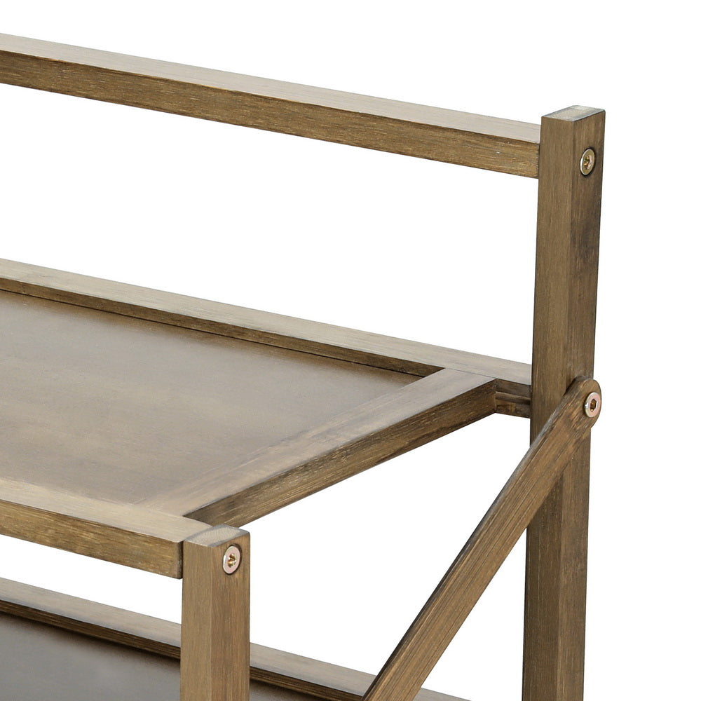 Eve 6-Tier Foldable Shoe Rack Bamboo Oak 18 Pairs