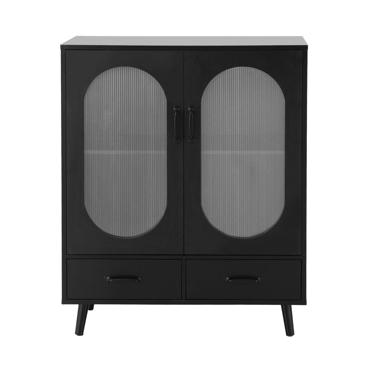 Lency Buffet Sideboard Double Doors Black