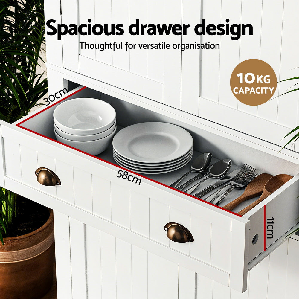 Artiss Buffet Sideboard Cabinet with Drawers White
