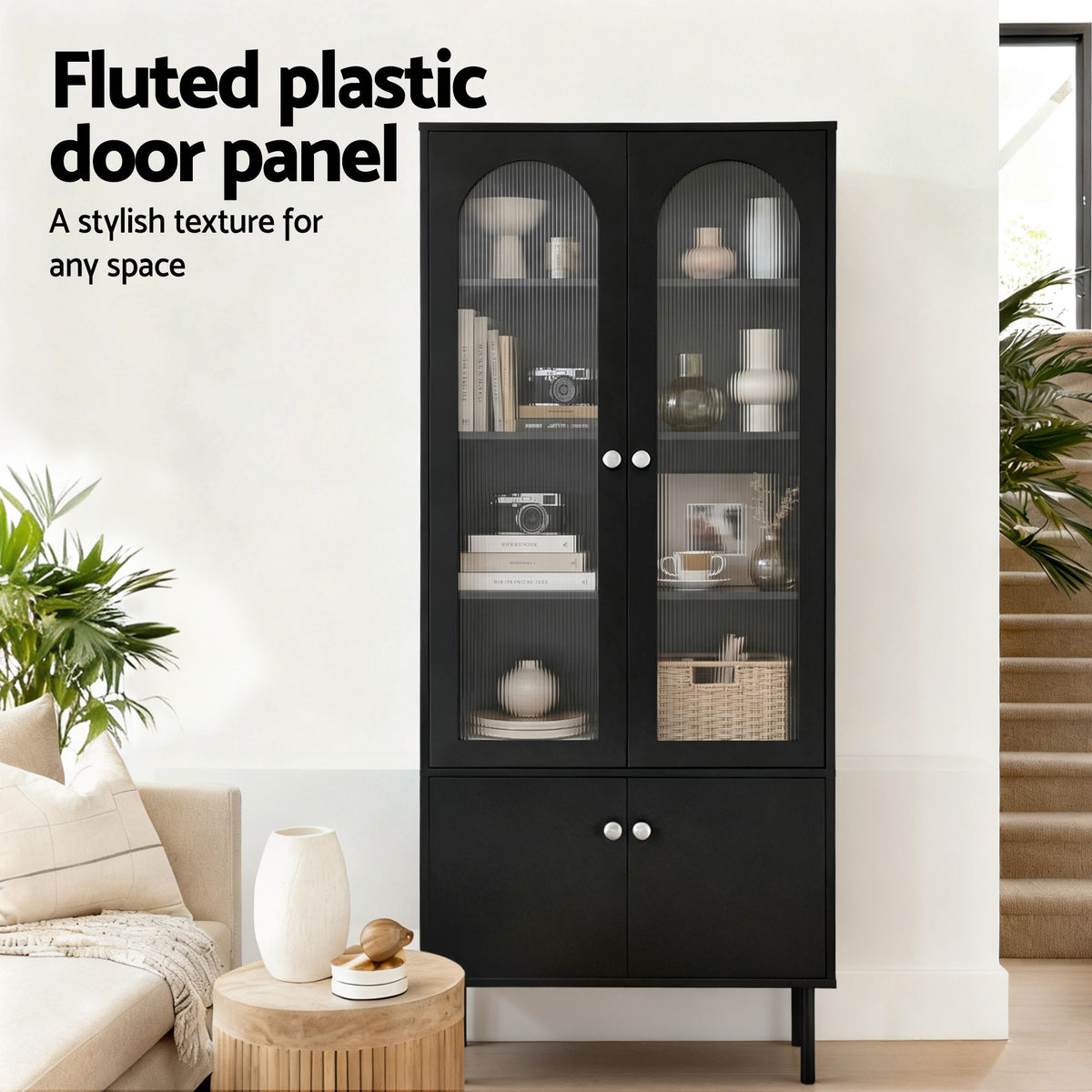 Lency Buffet Sideboard Storage Cupboard Black