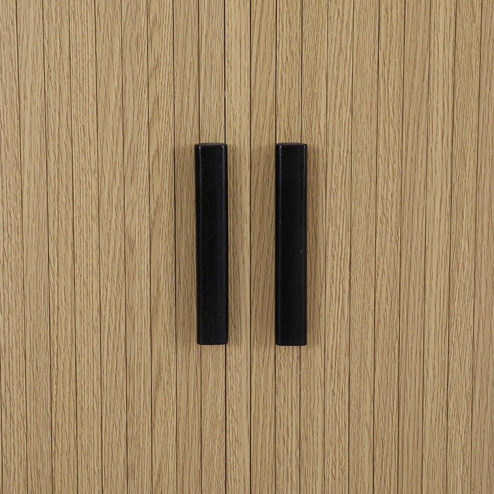 PIIA Oak Buffet Sideboard Sliding Doors Cabinet