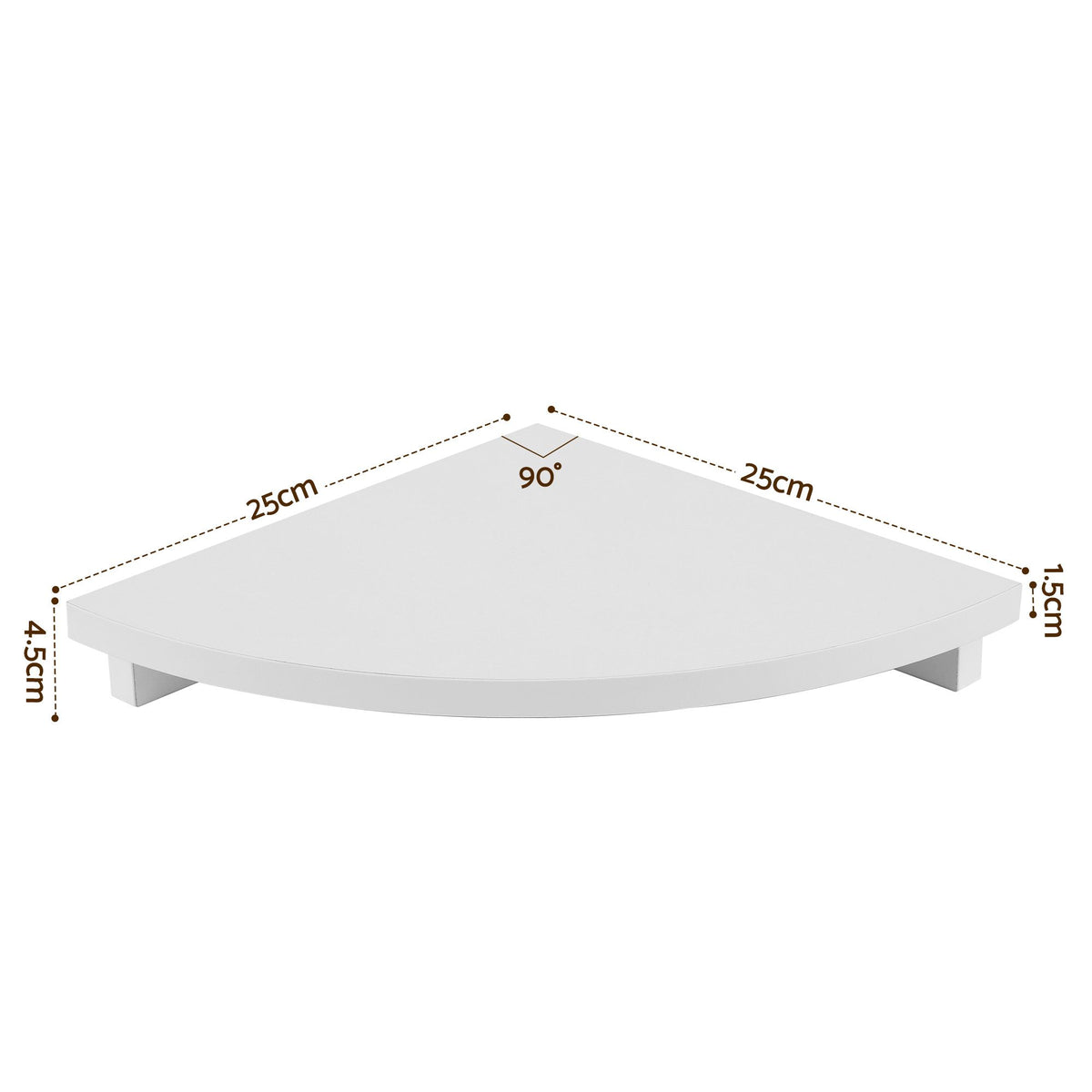 Artiss 4 Piece Corner Floating Wall Shelf Set White
