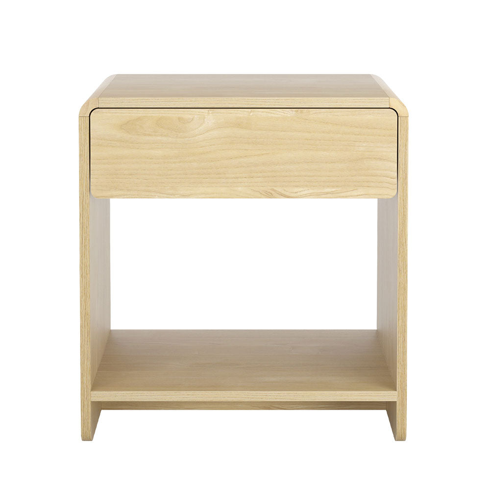 Pine Bedside Table w/ Drawer & Shelf, 50x40x55cm - Artiss