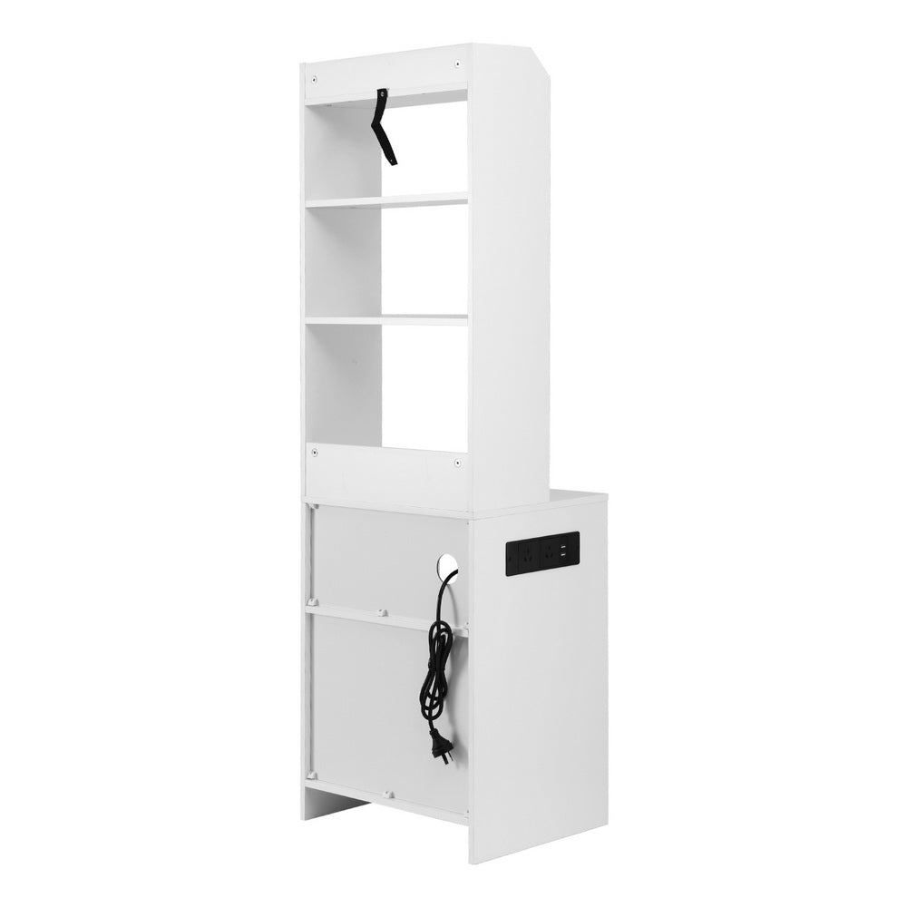 Artiss White Bedside Table Charging Station Nightstand