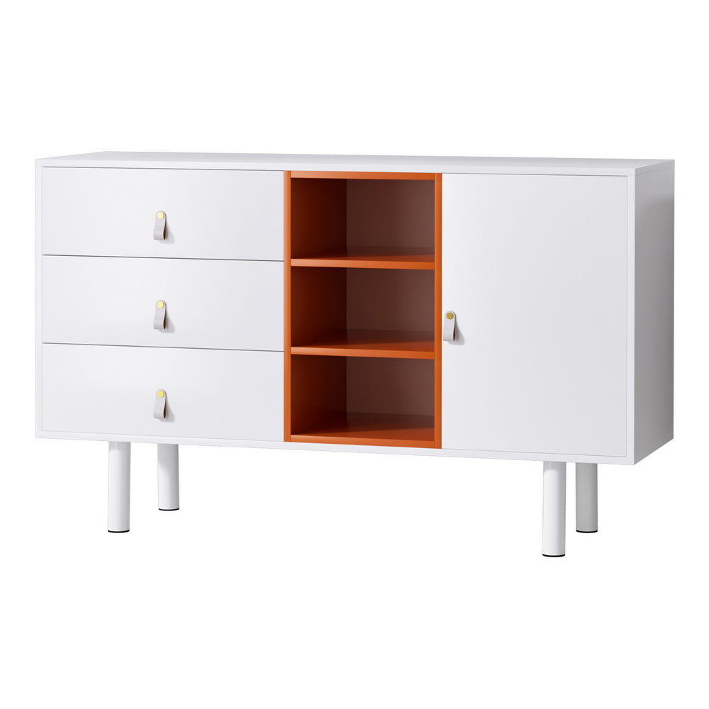 Artiss Buffet Sideboard Cabinet Storage White Orange