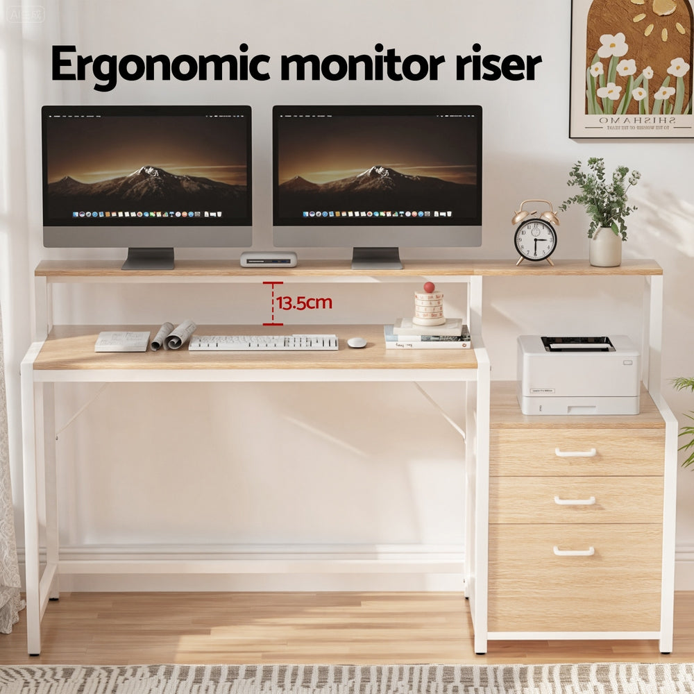 Artiss 160cm Computer Desk Home Office Study Table Oak
