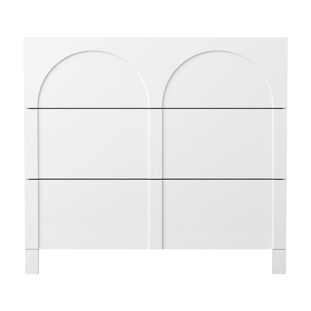 Artiss 3-Drawer Lowboy Dresser Cabinet White