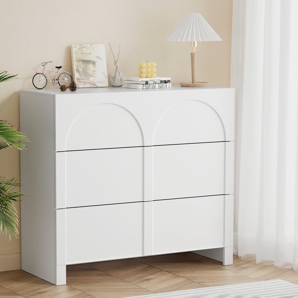 Artiss 3-Drawer Lowboy Dresser Cabinet White