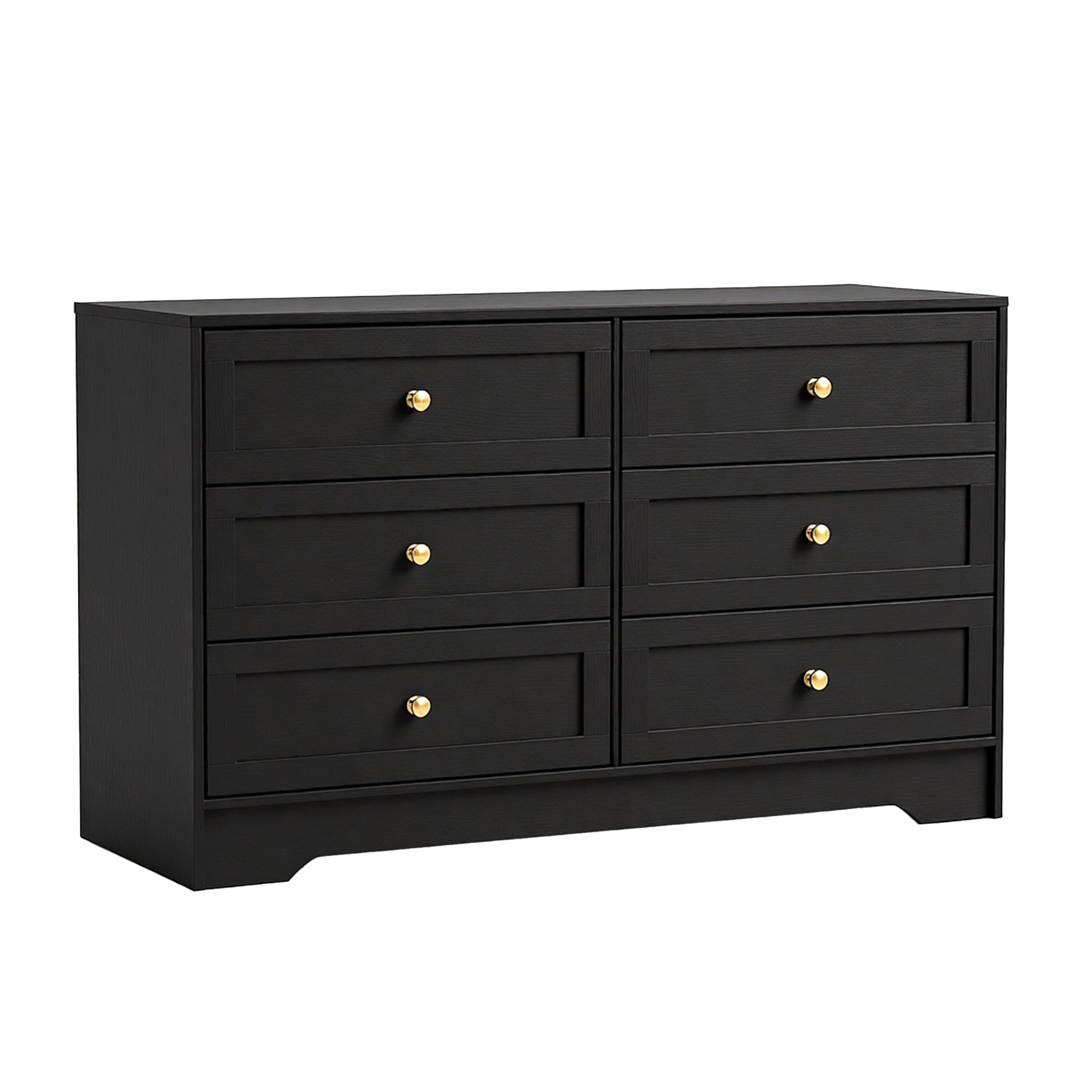 Artiss 6 Chest of Drawers Tallboy Cabinet - LEIF Black