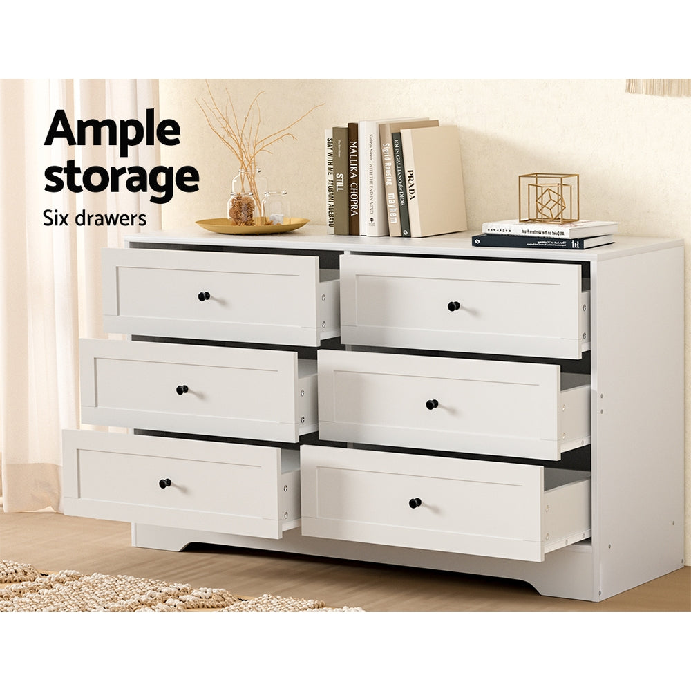 LEIF 6-Drawer Chest White