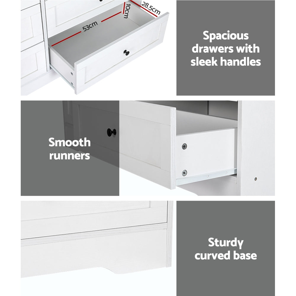 LEIF 6-Drawer Chest White